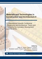 Materials and Technologies in Construction and Architecture II