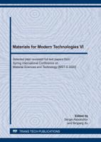Materials for Modern Technologies VI