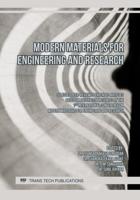 Modern Materials for Engineering and Research