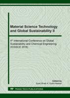 Material Science Technology and Global Sustainability II