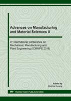 Advances on Manufacturing and Material Sciences II
