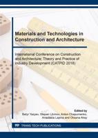 Materials and Technologies in Construction and Architecture