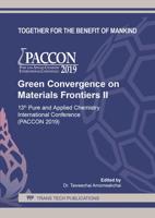 Green Convergence on Materials Frontiers II