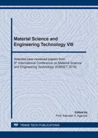 Material Science and Engineering Technology VIII