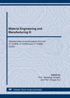 Material Engineering and Manufacturing III