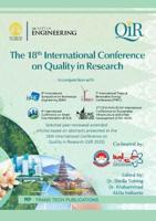 The 18th International Conference on Quality in Research
