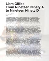 Liam Gillick - From Nineteen Ninety A to Nineteen Ninety D