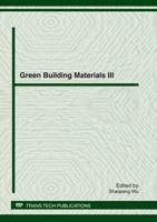 Green Building Materials III