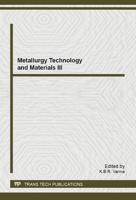 Metallurgy Technology and Materials III