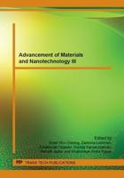 Advancement of Materials and Nanotechnology III