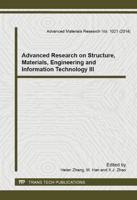 Advanced Research on Structure, Materials, Engineering and Information Technology III