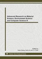 Advanced Research on Material Science, Environment Science and Computer Science III