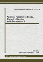 Advanced Research on Energy, Chemistry, Materials and Informatization III