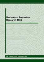 Mechanical Properties Research 1986