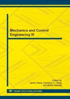 Mechanics and Control Engineering III
