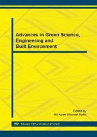 Advances in Green Science, Engineering and Built Environment