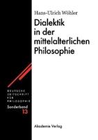 Dialektik in Der Mittelalterlichen Philosophie