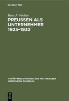 Preuen Als Unternehmer 1923-1932