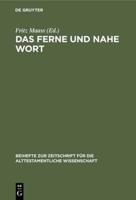 Das Ferne Und Nahe Wort