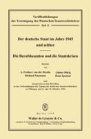 Der Deutsche Staat Im Jahre 1945 Und Seither. Die Berufsbeamten Und Die Staatskrisen