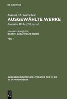 Ausgewählte Werke, Bd 9/Tl 1, Ausgaben deutscher Literatur des 15. bis 18. Jahrhunderts Band 9/Teil 1