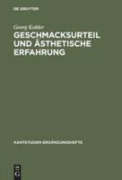 Geschmacksurteil Und Ästhetische Erfahrung