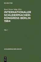 Internationaler Schleiermacher-Kongre Berlin 1984