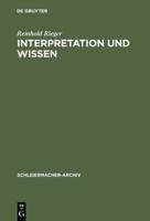 Interpretation Und Wissen