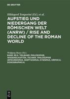 Philosophie, Wissenschaften, Technik. Philosophie (Epikureismus, Skeptizismus, Kynismus, Orphica; Doxographica)