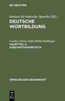 Deutsche Wortbildung, Hauptteil 4, Substantivkomposita