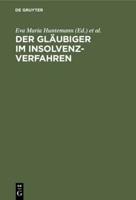 Der Gläubiger Im Insolvenzverfahren