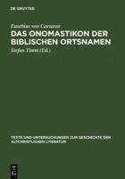 Das Onomastikon Der Biblischen Ortsnamen