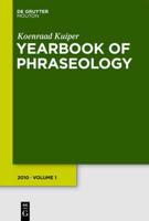Yearbook of Phraseology 2010. 1