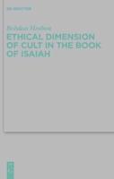 Ethical Dimension of Cult in the Book of Isaiah