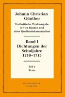 Dichtungen Der Schuljahre 1710-1715