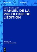 Manuel de la philologie de l'edition