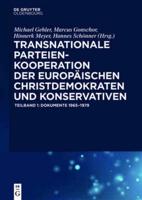 Transnationale Parteienkooperation der europaischen Christdemokraten und Konservativen