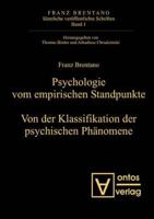 Psychologie vom empirischen Standpunkt. Von der Klassifikation psychischer Phanomene