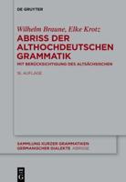 Abriss Der Althochdeutschen Grammatik