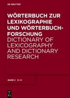 Wörterbuch Zur Lexikographie Und Wörterbuchforschung