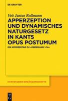 Apperzeption Und Dynamisches Naturgesetz in Kants Opus Postumum