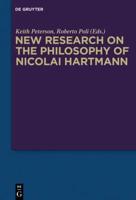 New Research on the Philosophy of Nicolai Hartmann