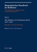 Die Rabbiner Im Deutschen Reich 1871-1945