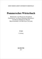 Pommersches Wörterbuch. BAND II, 9. Lieferung
