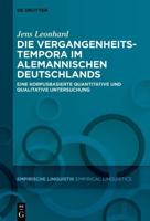 Die Vergangenheitstempora Im Alemannischen Deutschlands