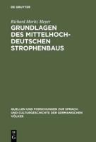 Grundlagen Des Mittelhochdeutschen Strophenbaus