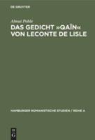 Das Gedicht Qaïn von Leconte de Lisle