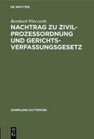 Nachtrag Zu Zivilprozessordnung Und Gerichtsverfassungsgesetz