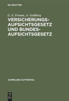 Versicherungsaufsichtsgesetz Und Bundesaufsichtsgesetz