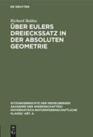 Über Eulers Dreieckssatz in Der Absoluten Geometrie